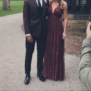 Prom girl Maroon Prom Dress